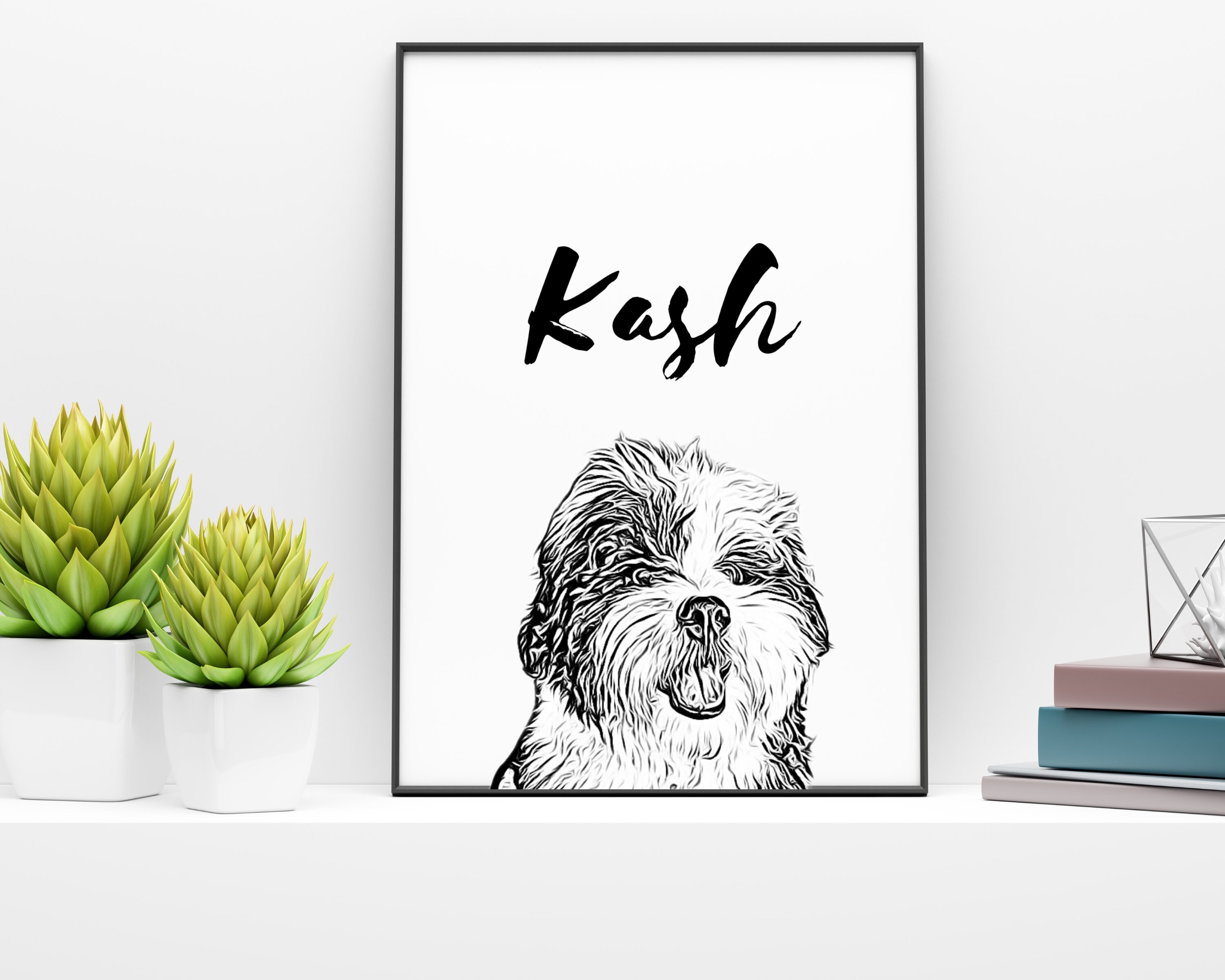 PUPPY WALL ART Personalized Pet Art Puppy Nursery Art | Etsy
