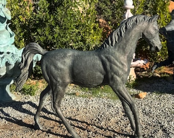 ギリシャ風ブロンズ馬像（大型） - 大型馬彫刻金属アート置物、熱間