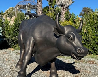 Life Size Bronze Stock Market Bull sculpture