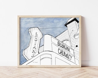 Buskirk Chumley Bloomington Indiana | Watercolor Print