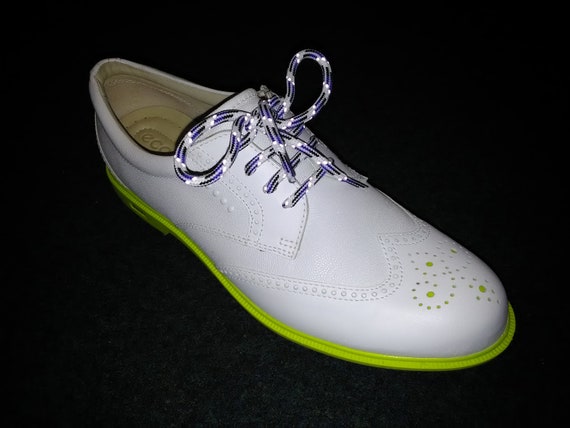 white reflective shoe laces