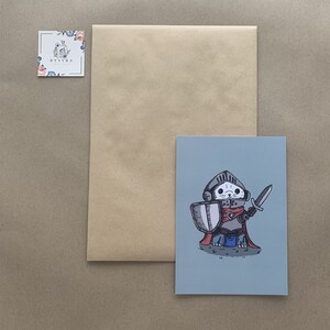Knight Cat A5 Print - Recycled 350gsm Paper