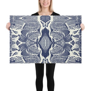 Blue Soap on Canvas..Looks Great in Any Room...Makes a GREAT Gift for all. Great office print.