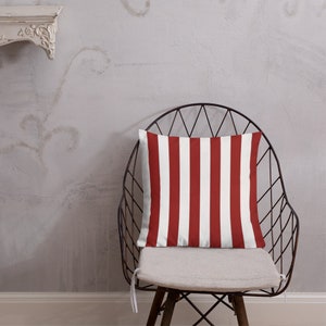 Premium Red & White Striped Pillow Cover and Insert, A beautiful pillow cover gift for loved ones