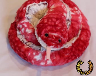 Handcrafted Minky Plush Snake: 5-Foot Stuffed Animal