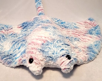 Manta Ray stuffed animal-plush minky manta Ray-minky stuffed Manta Ray