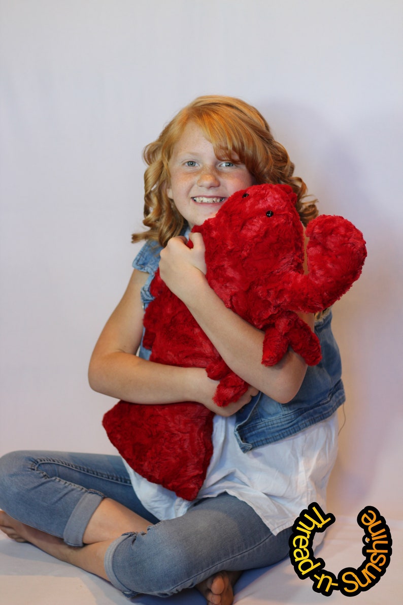 Lobster stuffed animal-stuffed minky lobster-soft lobster stuffie bild 1