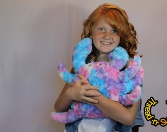 Handcrafted Minky Crab Stuffed Animal: Soft Plush Toy