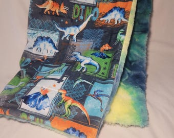 minky blanket-plush throw blanket-super soft blanket-dinosaurs