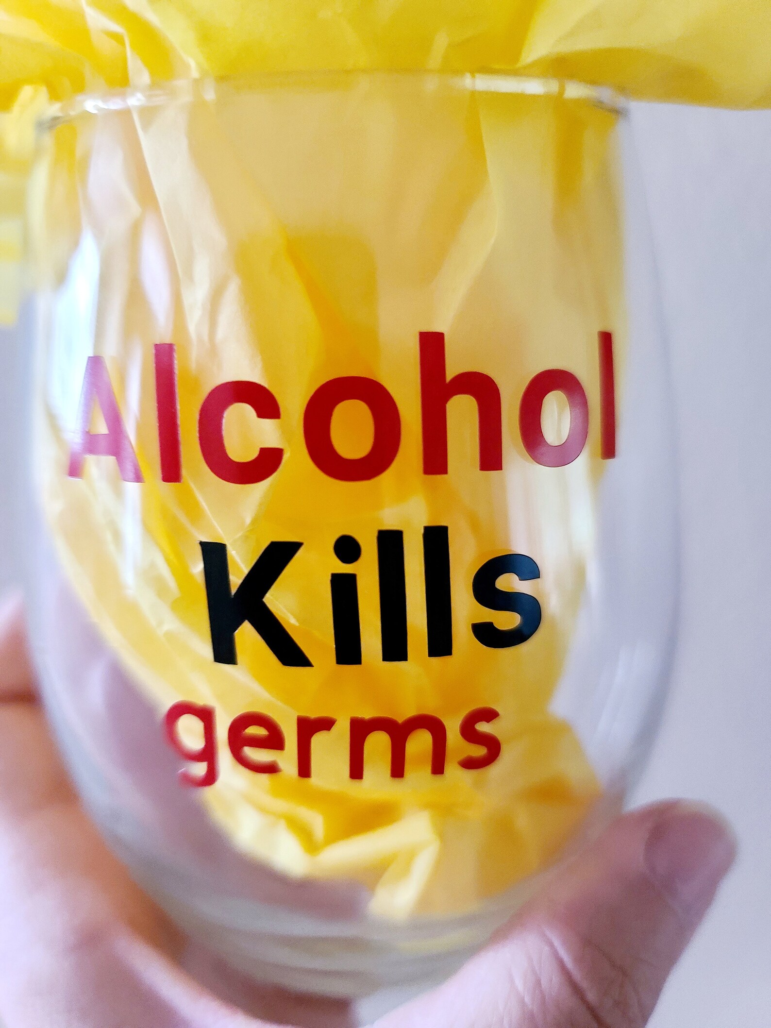 Alcohol kills germs wine cup/cornavrus cup/ humorous cups/ | Etsy