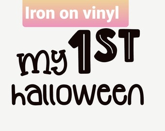 Baby's first Halloween decal/baby 1st Halloween/baby Halloween shirt/shirt decals/Halloween/little devil decal/kids iron on transfer