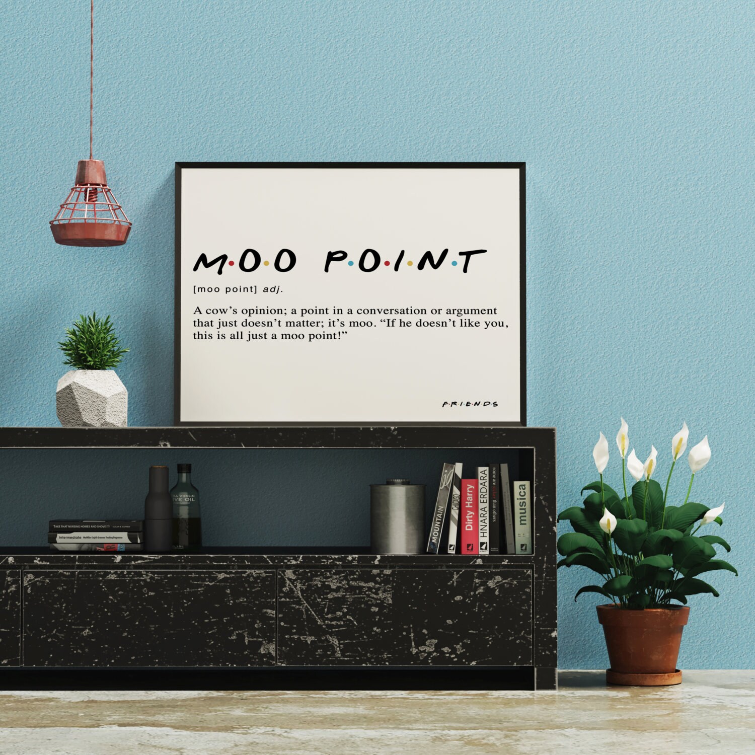 Moo Point definition Friends TV show Moo Point Friends Etsy