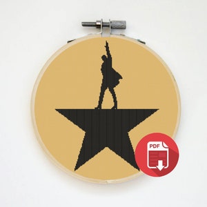 Hamilton Cross Stitch Pattern (PDF) Musical Theatre / Alexander Hamilton Cross Stitch Pattern