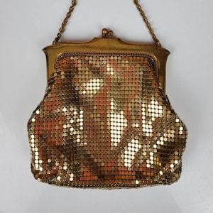 Vintage Gold Art Deco Mesh Whiting & Davis Co. Handbag Coin Purse