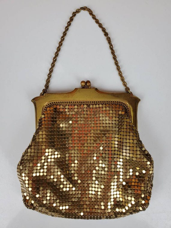 Vintage Gold Art Deco Mesh Whiting & Davis Co. Ha… - image 2