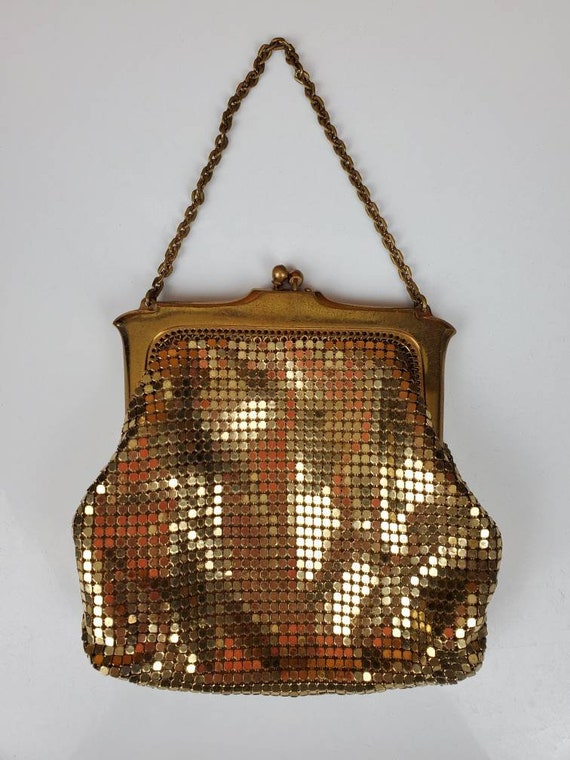 Vintage Gold Art Deco Mesh Whiting & Davis Co. Ha… - image 1