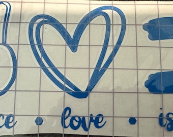 Peace love Israel decal