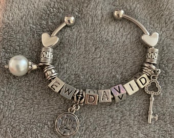 Ew David custom charm bracelet