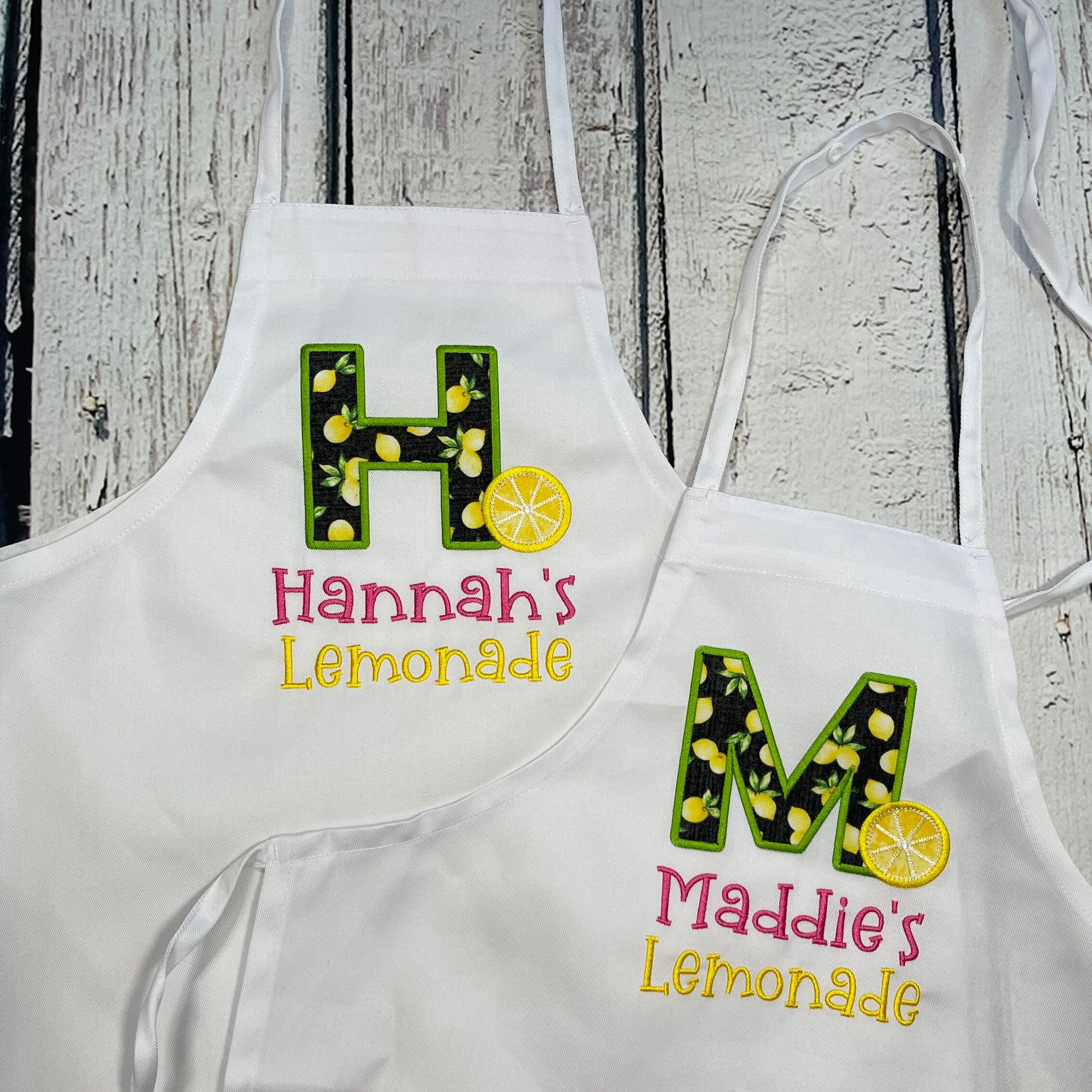 Jenaai 3 Pcs Lemon Kids Apron With Pockets Lemonade Stand Supplies Adjustable Strap Lemonade Apron Costume For Boys Girls Cooking Painting 6 12 Years