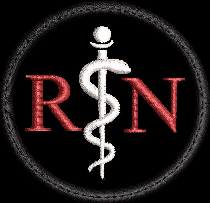 Custom Embroidered Black or White Medical Credentials Patch With Hook ...