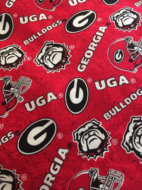 Bulldogs fabric UGA fabric College sports fabric Etsy
