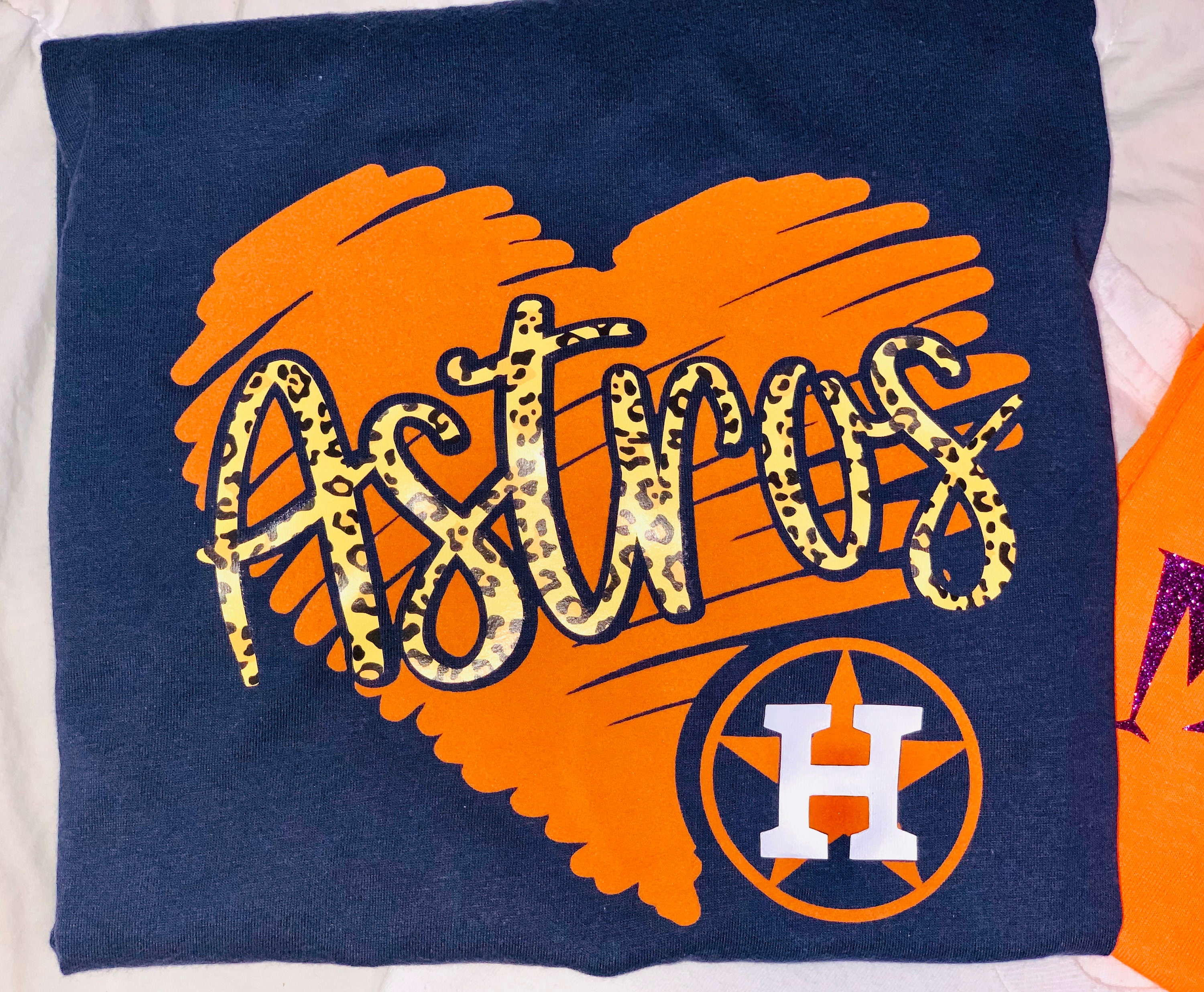 HOUSTON ASTROS Heart Shirt Animal Print ASTROS Shirt Etsy