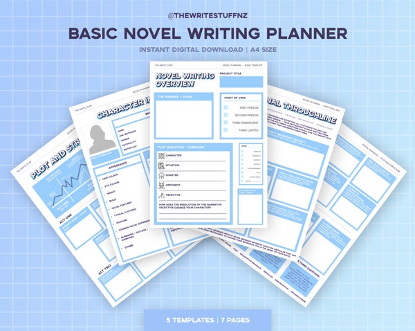 Book Writing Templates Plot Your Novel Story Plotting Sheets and Scene ...