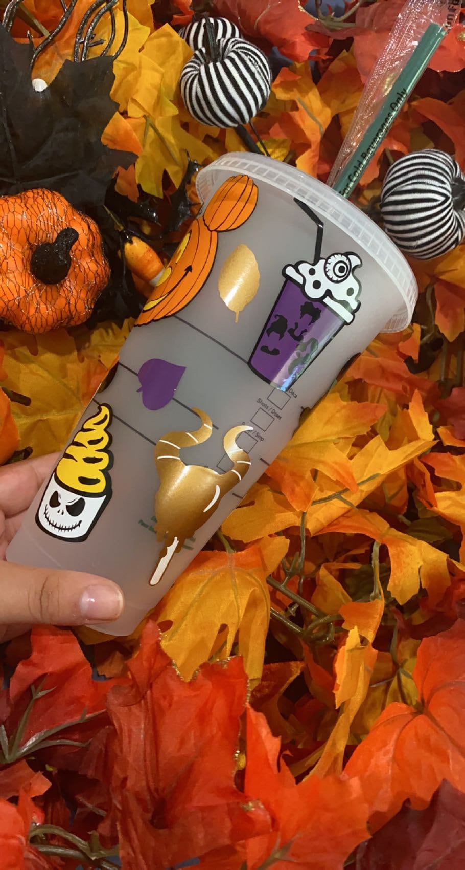 Halloween Inspired Cup/ Disney Halloween Tumbler/ Halloween Etsy