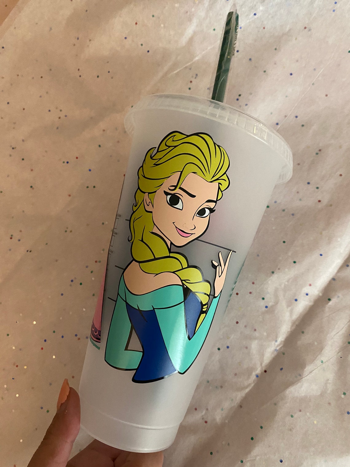 Anna and Elsa Themed Starbucks Cups/ Frozen Cups/ Frozen 2 Etsy