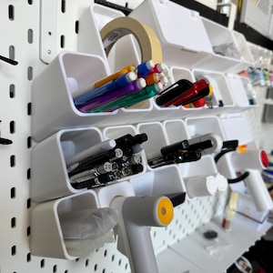 IKEA Skadis UPPSPEL Inclined Angled Container Storage Boxes Organizer Tilted Pegboard | 3D Digital File