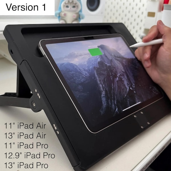 Studio v1 Adjustable iPad Drawing Stand Wireless Charging Desk Easel Board Holder