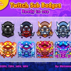 8 Sub Badges - Evil Ninja Samurai Oni Android