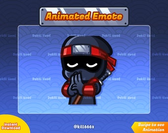 Black Ninja Smoke | Vanish | Disappear | Smoke Bomb | Animated Emote | Gif | Stream Alert | Twitch | Discord