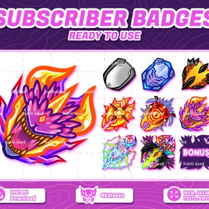 8x Ultimate Great Shield Sub Badges | Bonus 1 Sub Badge | Stream Badges | Twitch Badges