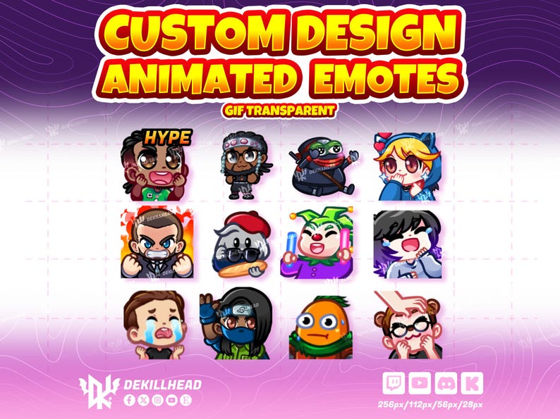 Custom Design Animated Emotes for Streamers - Etsy