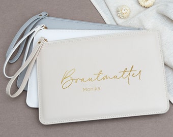 Clutch BRAUTMUTTER mit Name | personalisierte Tasche für die Mutter der Braut | personalisierte Handtasche als Geschenk für die Brautmutter