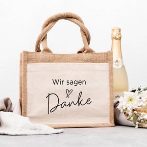 Dankeschön Geschenk – Geschenktasche Wir sagen Danke – ideal als Team Geschenk, kleines Danke zum Abschied Kollegin