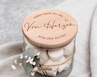 Abschied Kollegin, Nervennahrung Geschenk | Abschiedsgeschenk Kollegin | Vorratsglas mit Deckel als Abschiedsgeschenk | Kollegin Jobwechsel