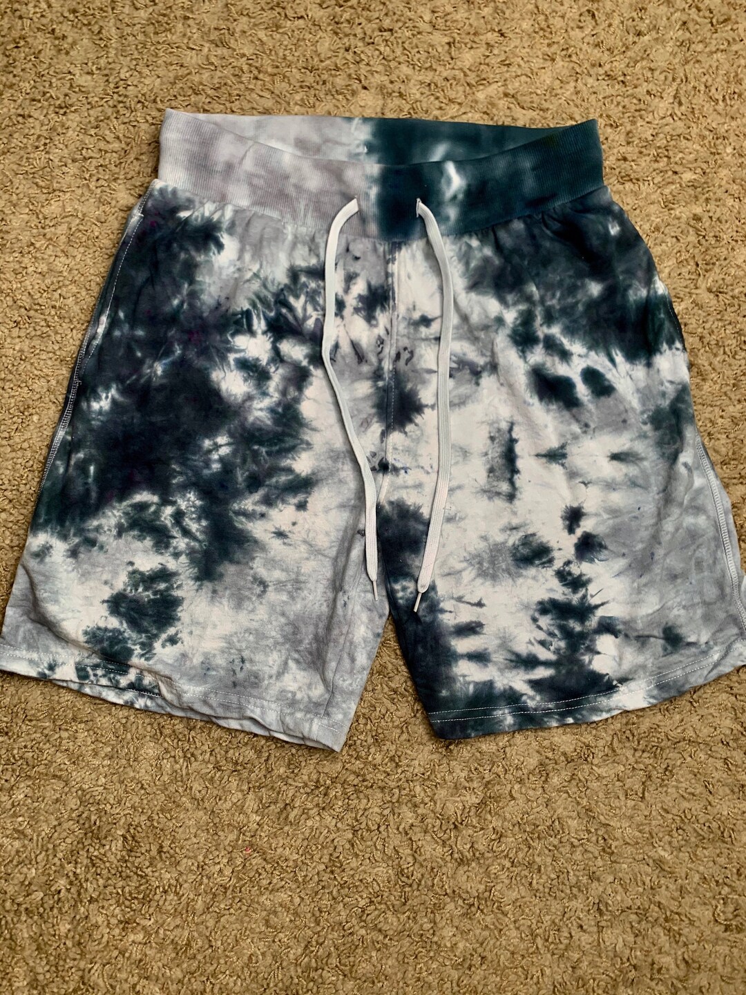 Men's Tie Dye Cotton Shorts Etsy