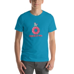Donut Lover Short-Sleeve Unisex T-Shirt,Funny Graphic Shirt,Donut Unicorn Tee,