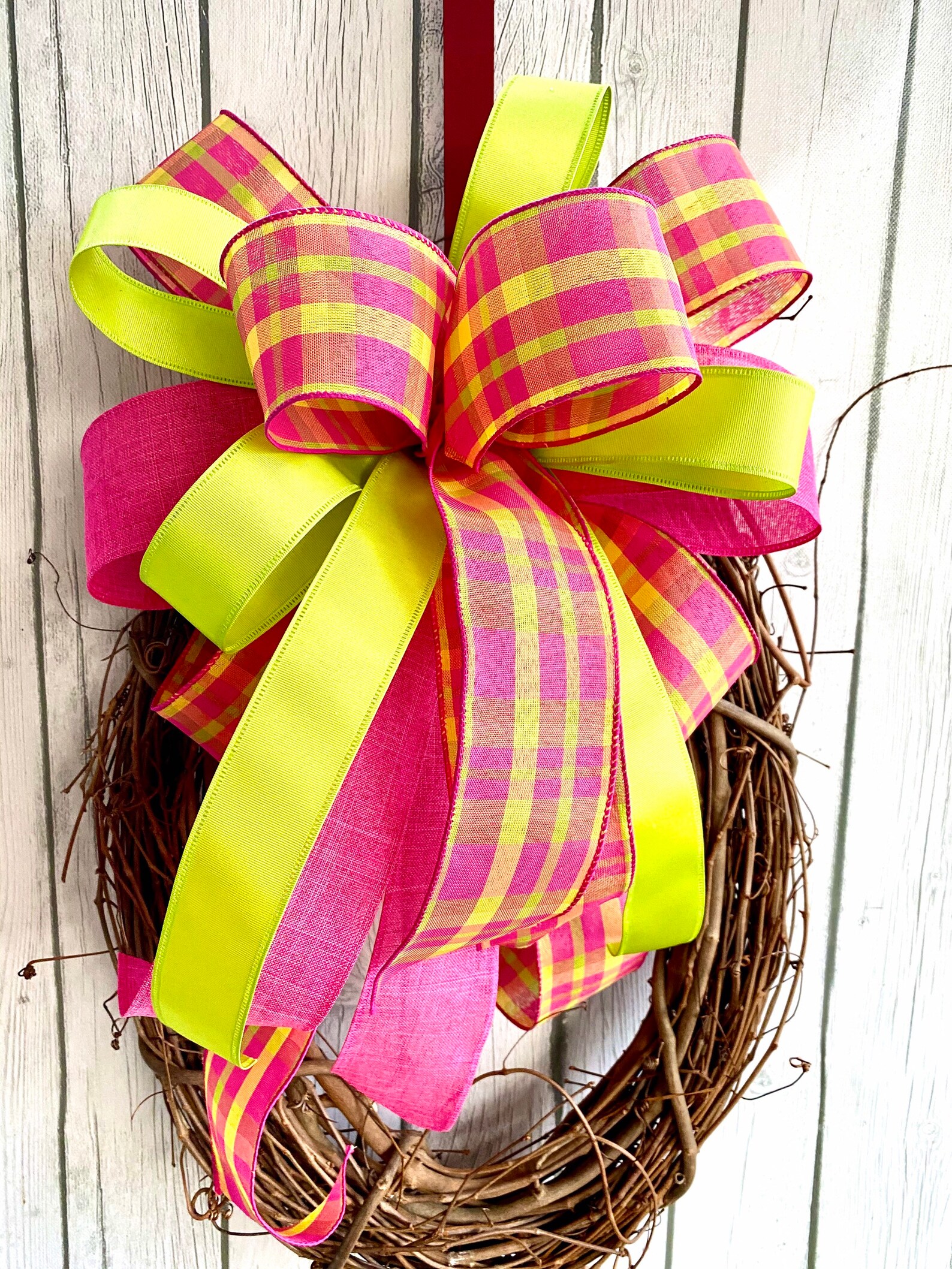 Easter Basket Bow Spring Wreath Bows Garland Bows Stairway Etsy