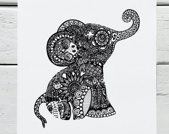 Elefante pequeño valiente, Hid-N-Tangle, bebé elefante, habitación infantil, personalidad, decoración de pared única para el hogar