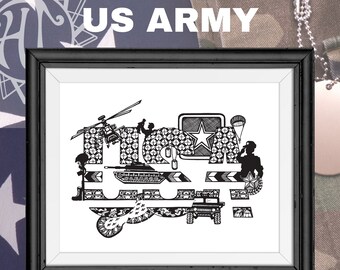 Regalo para héroes del ejército estadounidense y decoración única para el hogar, Hid-N-Tangle Military