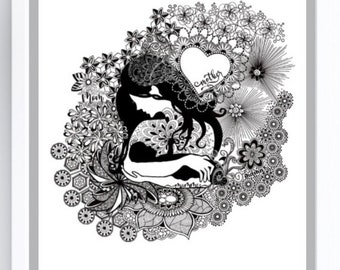 Lámina decorativa "Amor de Madre" / Palabras Ocultas para Mamá (11x14)