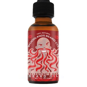 Valentine&#39;s Day Beard Oil - Rose, Ylang Ylang and Sandalwood Scent of Love and Romance