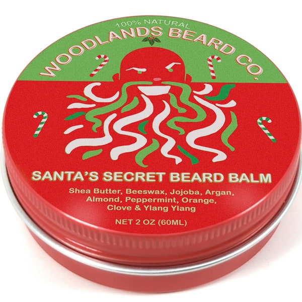 Santa's Secret Beard Balm – Peppermint Candy Cane Scent