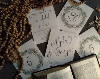 Book of Mormon Names of Jesus Christ Advent Calendar - Instant Download Printable