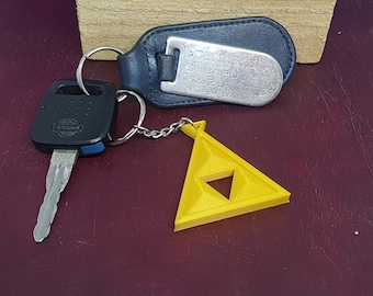 Legend of Zelda Triforce Keychain 3D printed, keyring, triforce keyring, zelda keyring