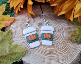 Latte cup earrings