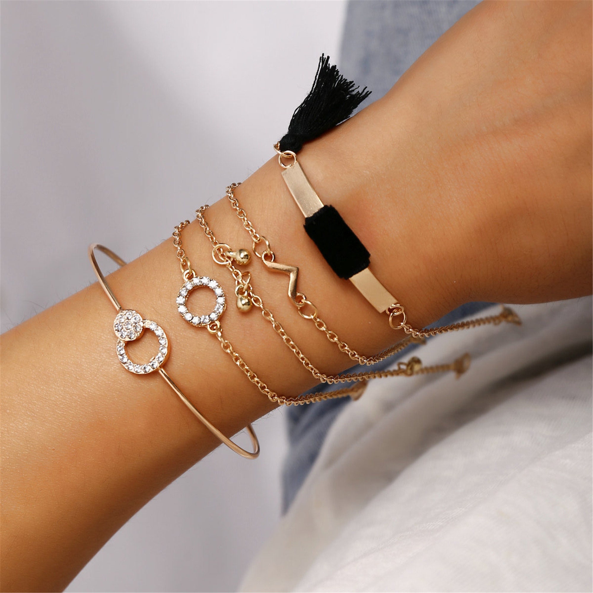 7pcs/set Layered Bracelet Minimalist Bracelet Vintage Bracelet Etsy